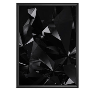 plakat czarne geometryczne kształty